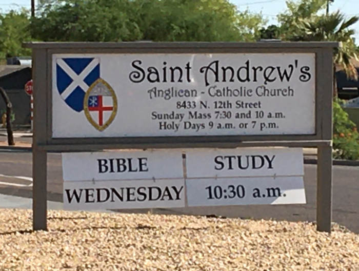 St Andrew's Church sign